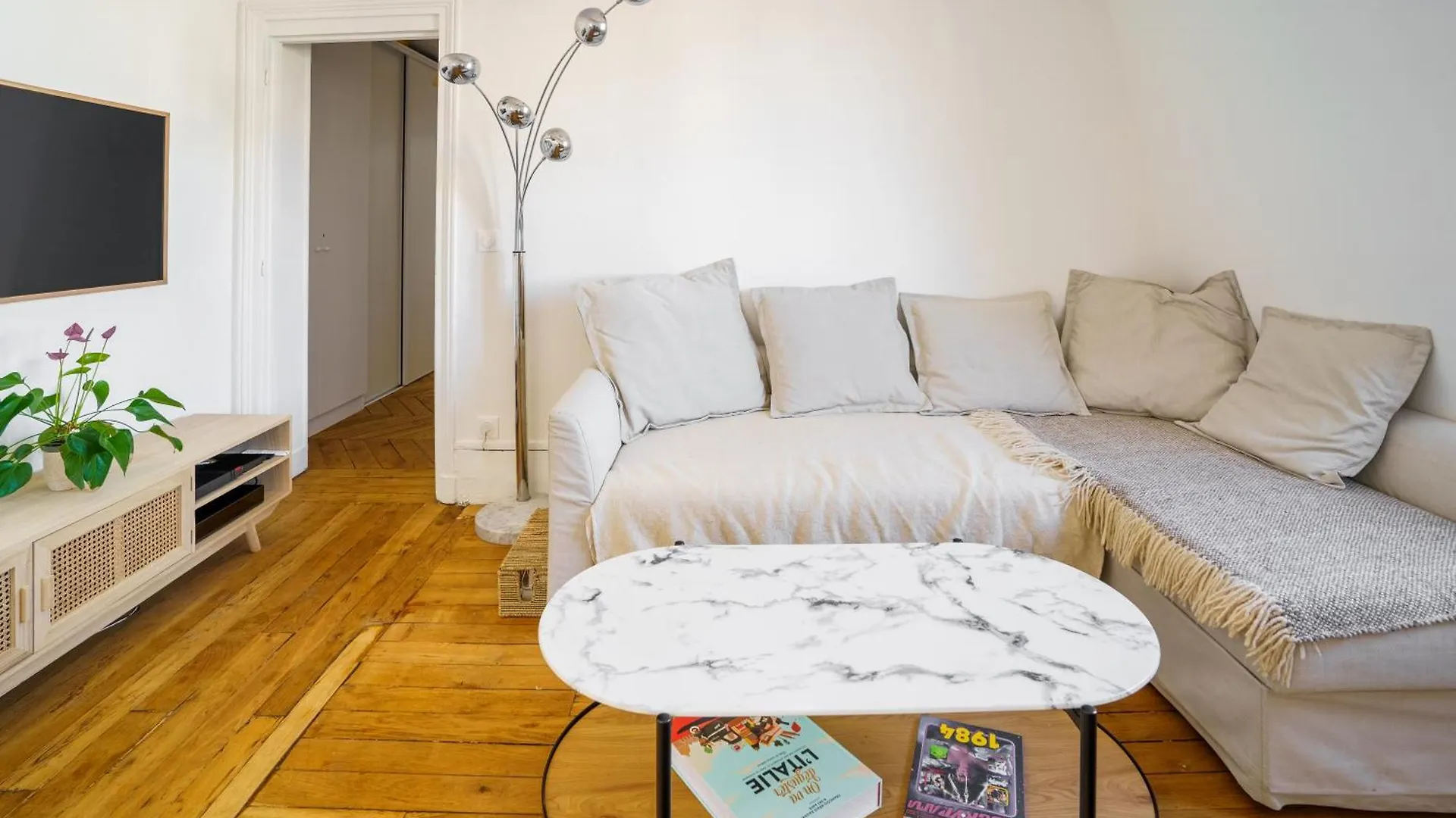 Apartment Bright & Serene 1Bd Retreat Canal Saint-Martin Paris France